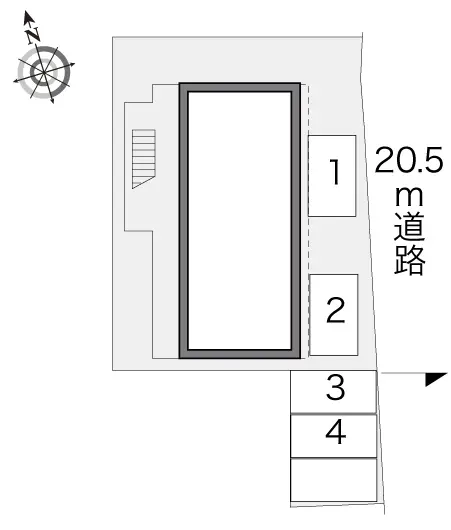 ★手数料０円★小平市小川町　月極駐車場（LP）